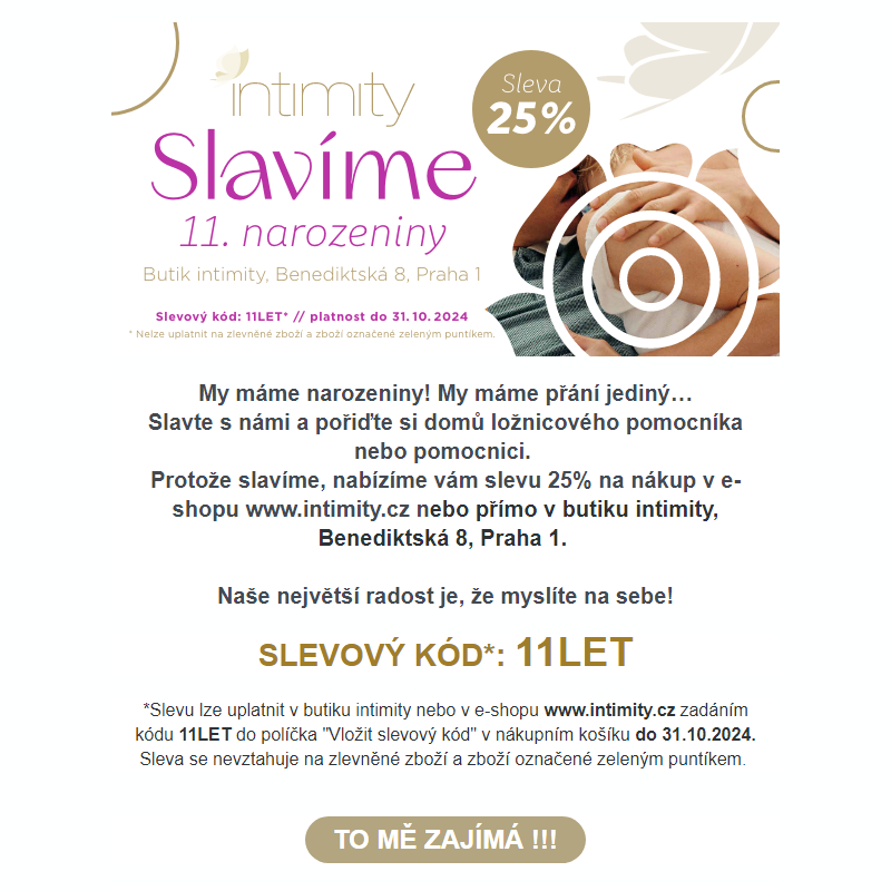 Slavíme 11. narozeniny se slevou 25%