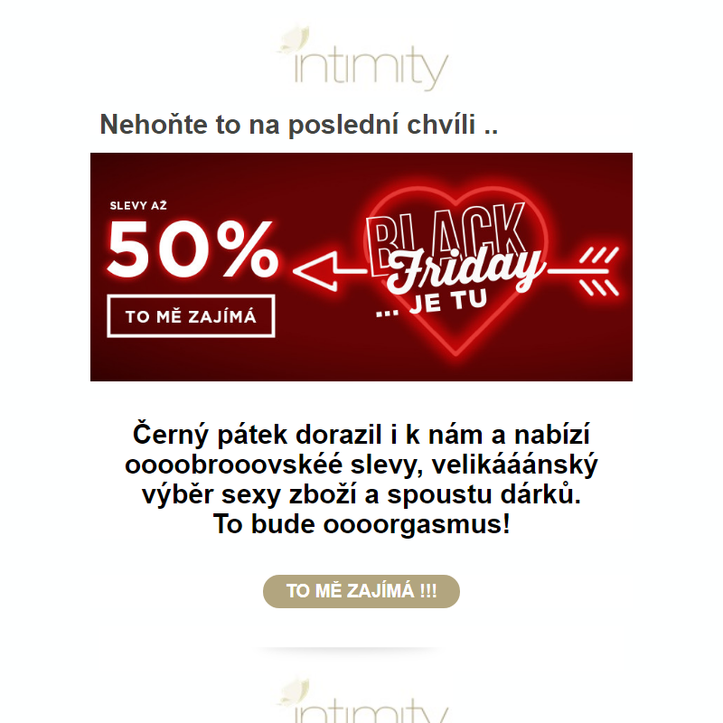 Black Friday v intimnostech, spousta dárků a slevy až 50%