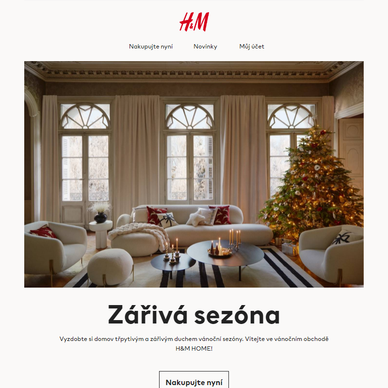 Vánoční obchod H&M HOME je otevřen