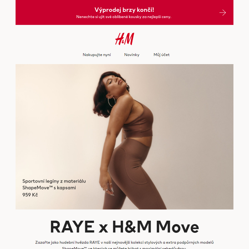 RAYE odhaluje nový drop ShapeMove™