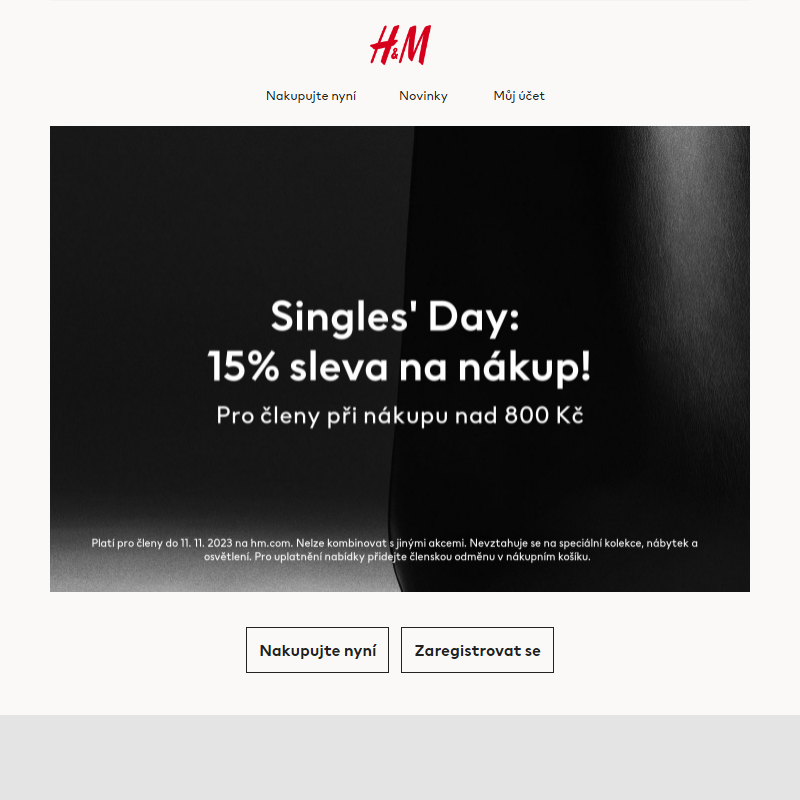 Singles' Day: 15% sleva na nákup!