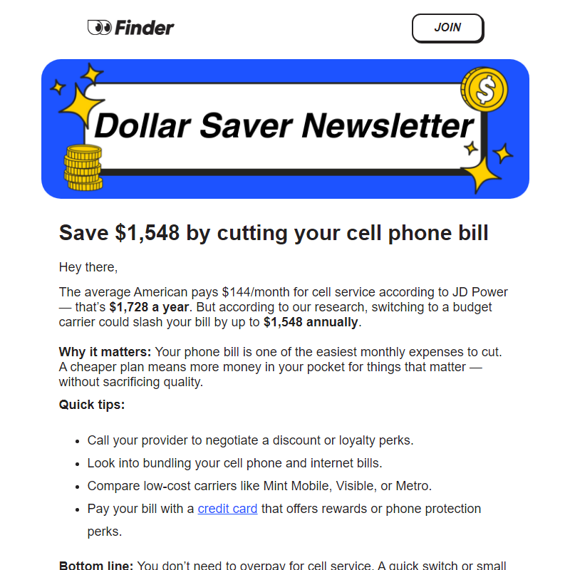 Save $1,548 by cutting your cell phone bill