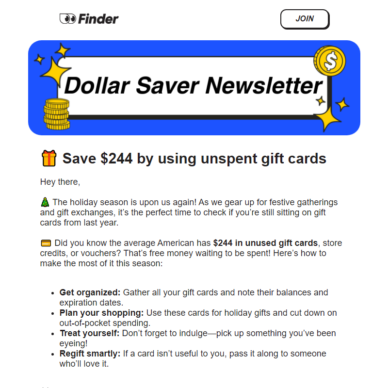 _ Save $244 by using gift cards