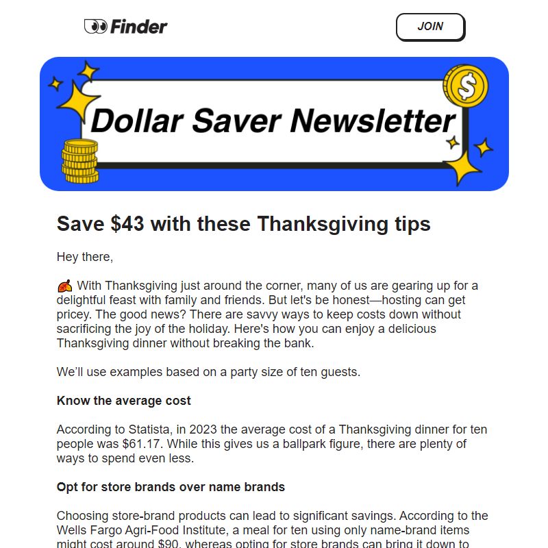 Save $43 with these Thanksgiving tips _