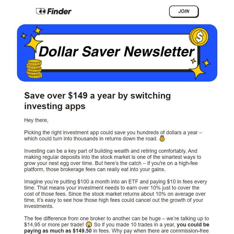 Save over $149 a year by switching investing apps