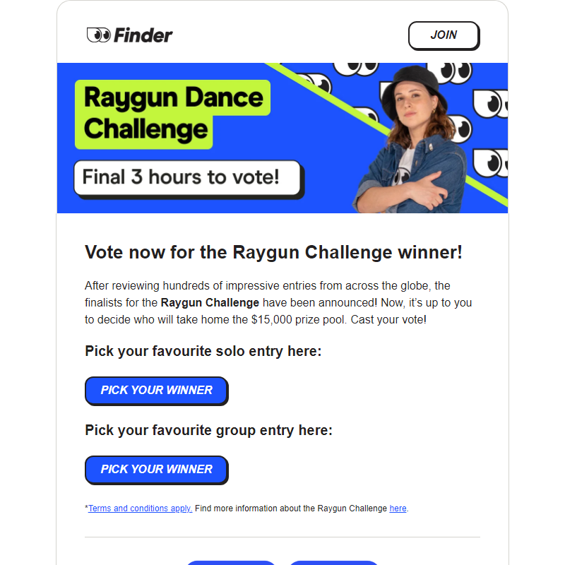 Vote to decide the $15,000 Raygun Challenge winner! _ _