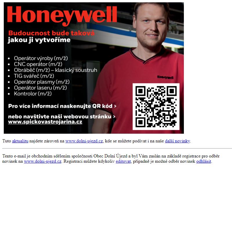 Nabídka zaměstnání Honeywell