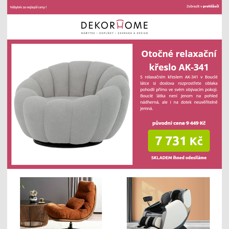 Tipy na designový nábytek