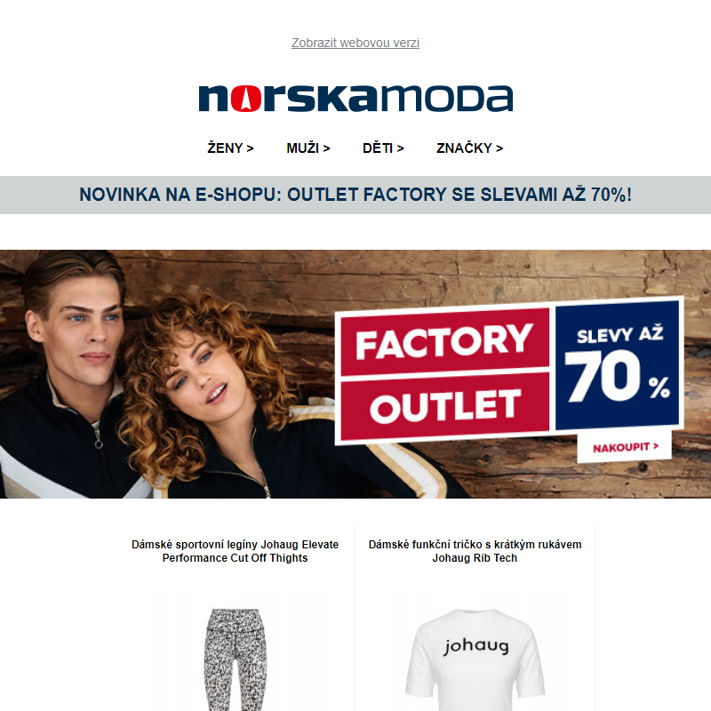 Novinka na e-shopu: Outlet Factory se slevami až 70%!