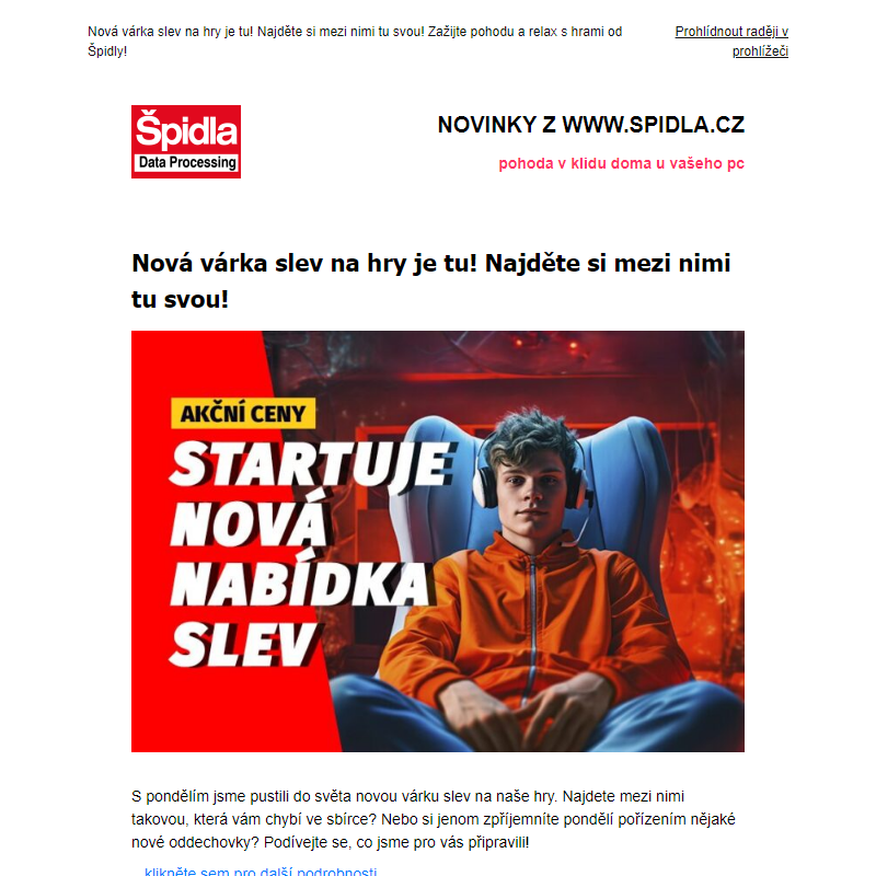 Nová várka slev na hry je tu! Najděte si mezi nimi tu svou!