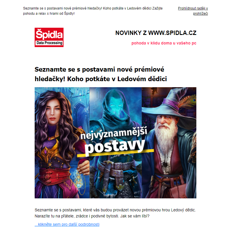 Seznamte se s postavami nové prémiové hledačky! Koho potkáte v Ledovém dědici