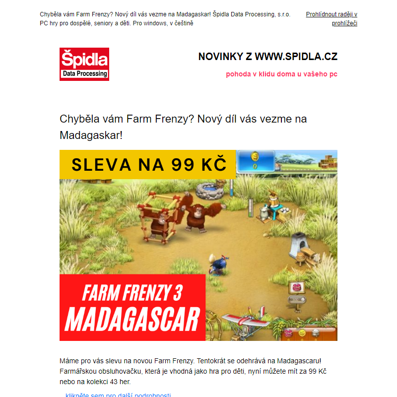 Chyběla vám Farm Frenzy? Nový díl vás vezme na Madagaskar!