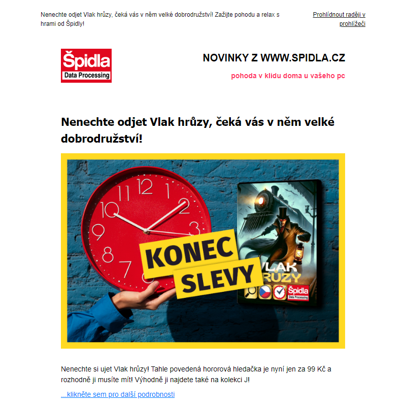 Nenechte odjet Vlak hrůzy, čeká vás v něm velké dobrodružství!