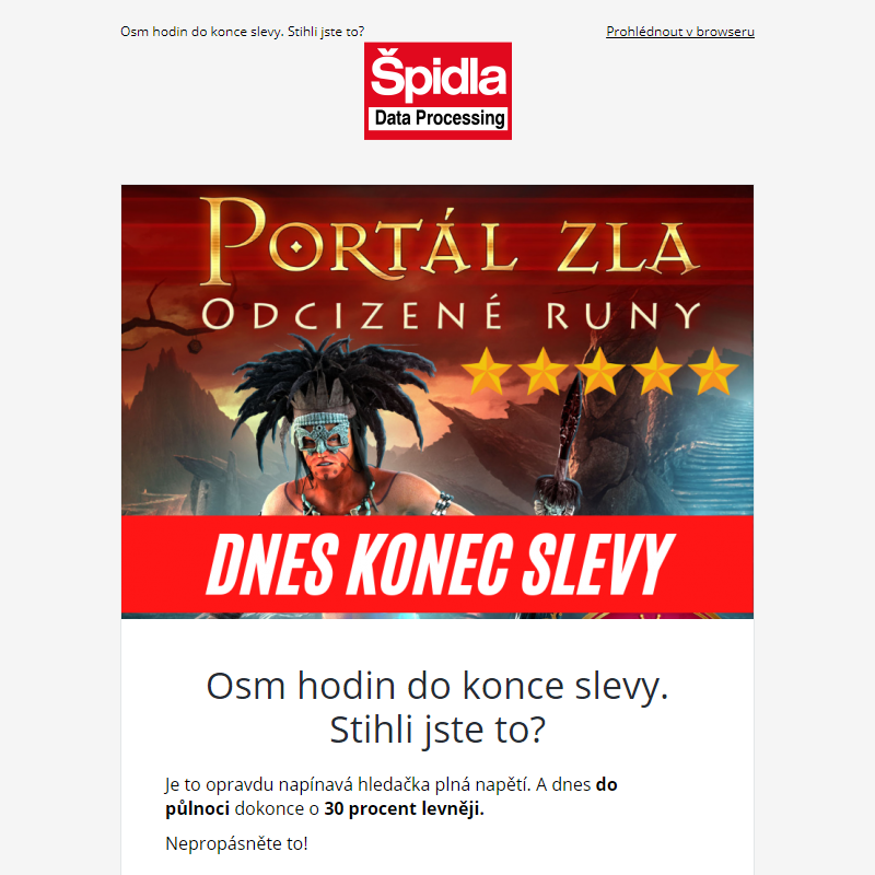 Osm hodin do konce slevy. Stihli jste to?