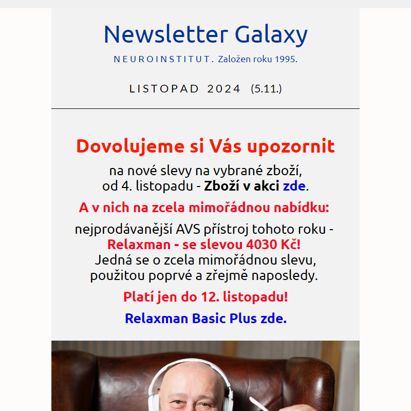 Dovolujeme si upozornit. Galaxy listopad 5.