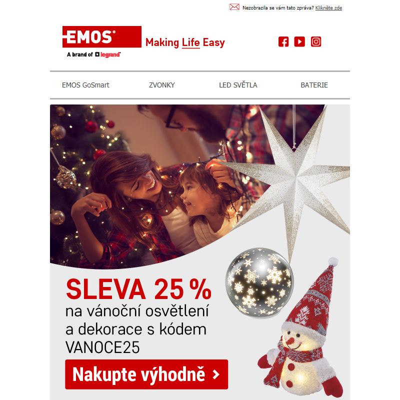 _ Sleva 25 % na vánoční osvětlení