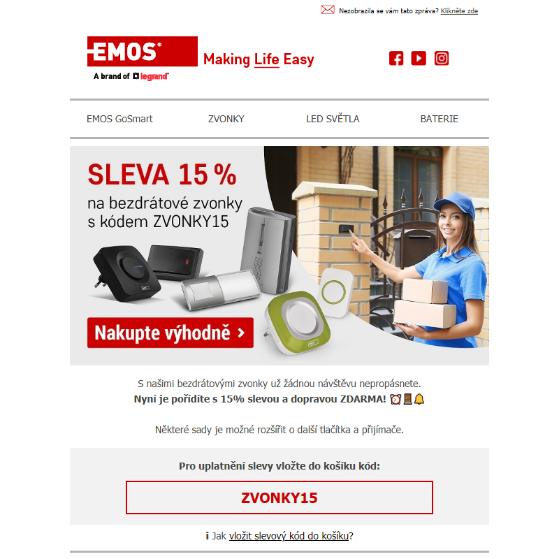 _ -15 % na bezdrátové zvonky