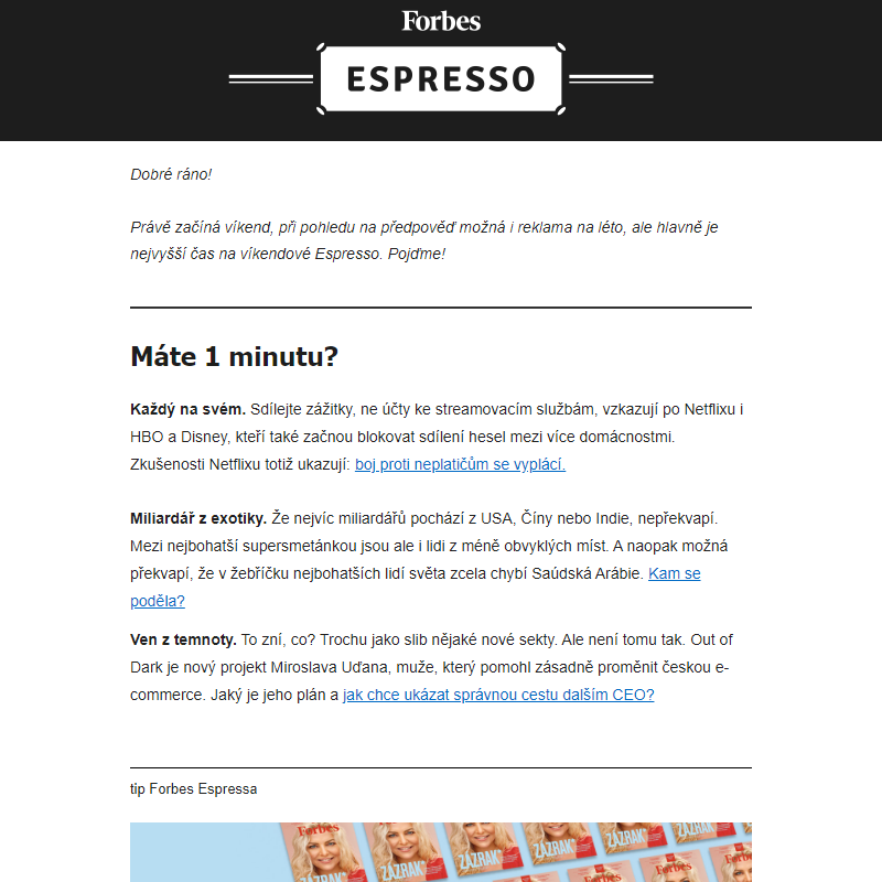 Víkendové Espresso: Zátah proti podvodníkům. Zločin a trest a dvakrát hořká čokoláda