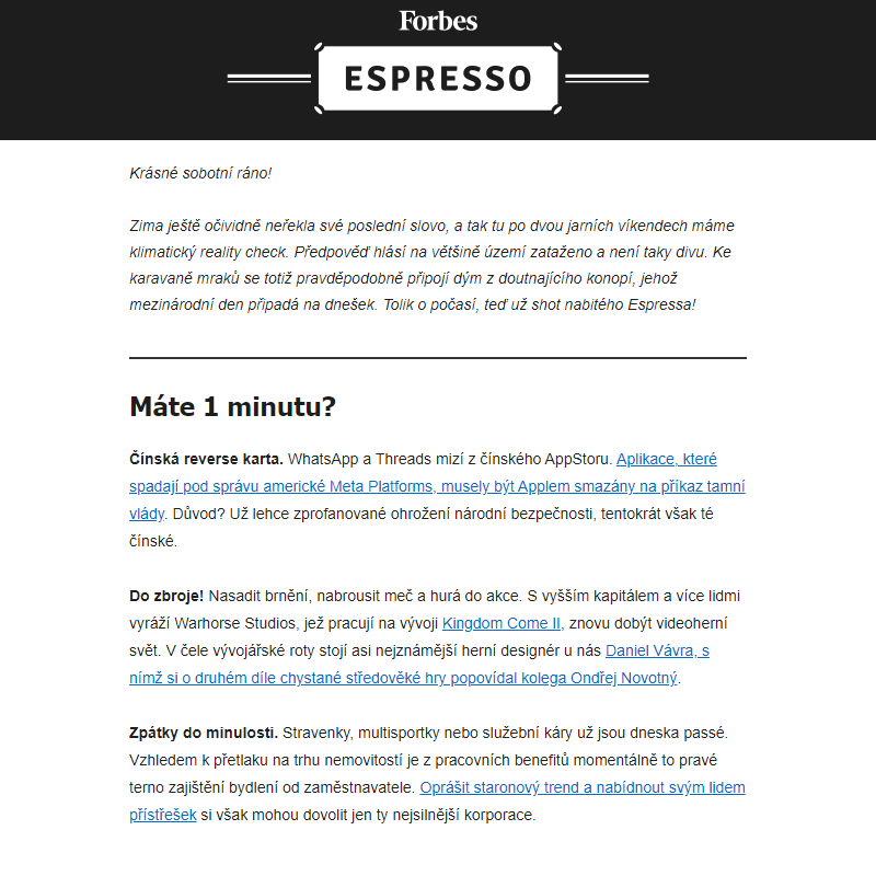 Víkendové Espresso: Geopolitické uno, průměrná Taylor a konec ždímání