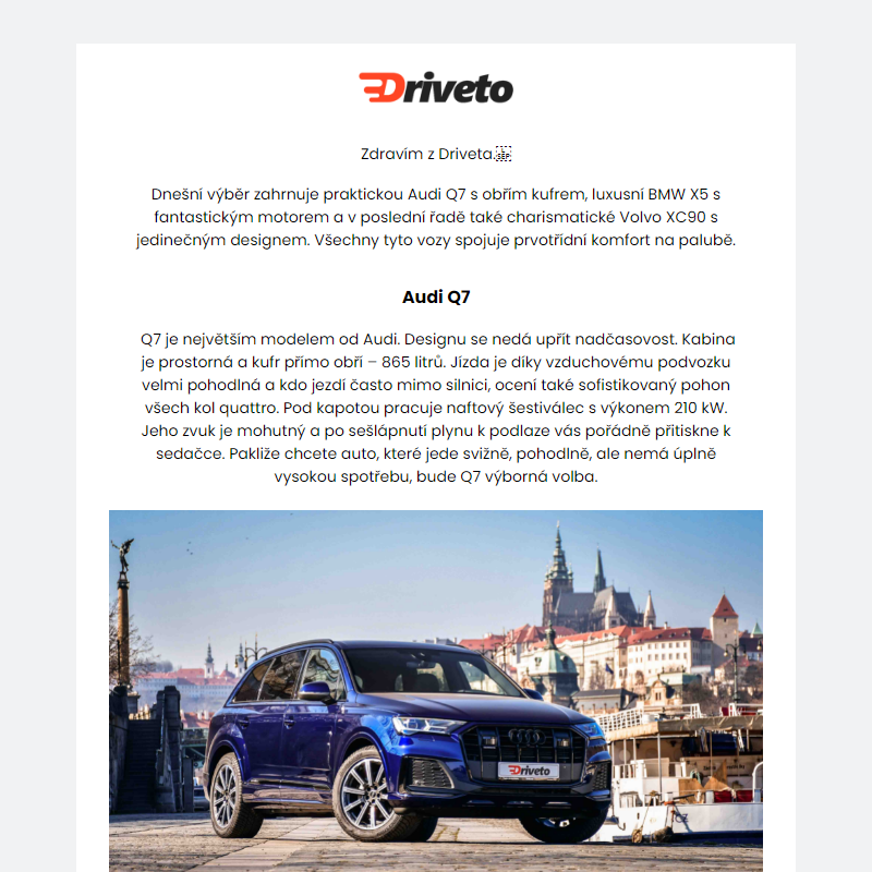 _ Tři prémiová SUV na operák ihned k odběru? Máme to, Driveto! _