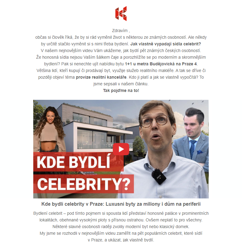 Kde bydlí celebrity v Praze: Luxusní byty za miliony i dům na periferii