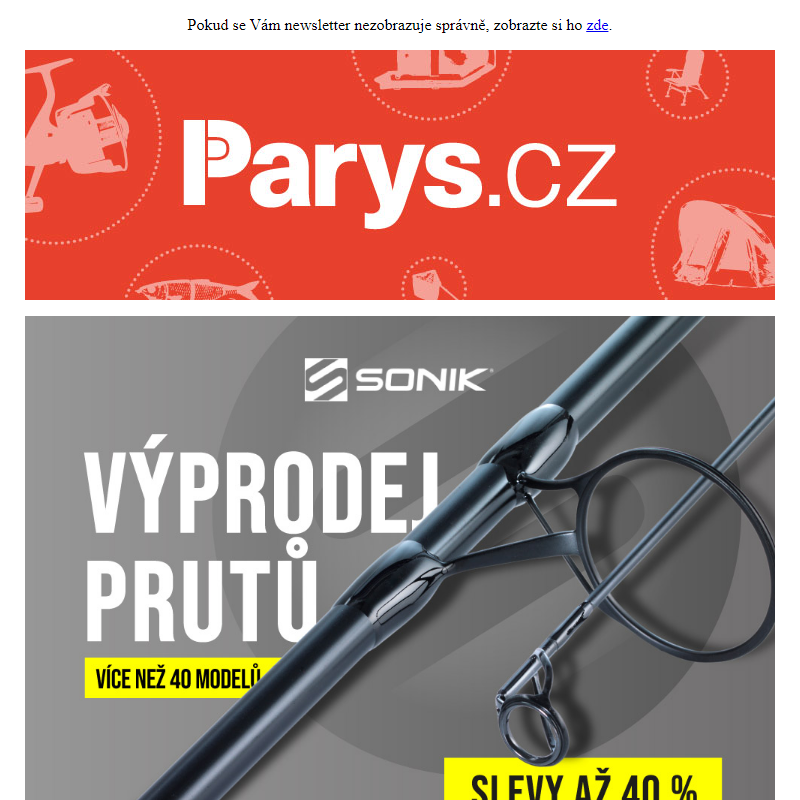 Sleva až 40% na kaprové pruty Sonik | Parys.cz