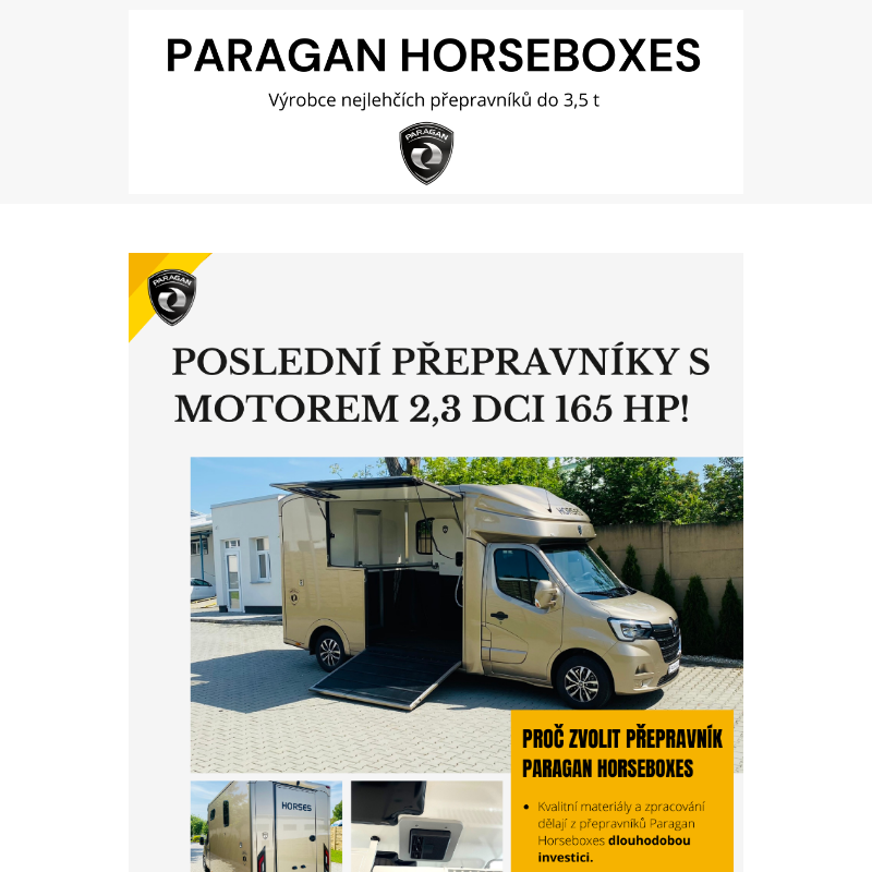 Poslední přepravníky s motorem 2,3 dCi 165 HP! _