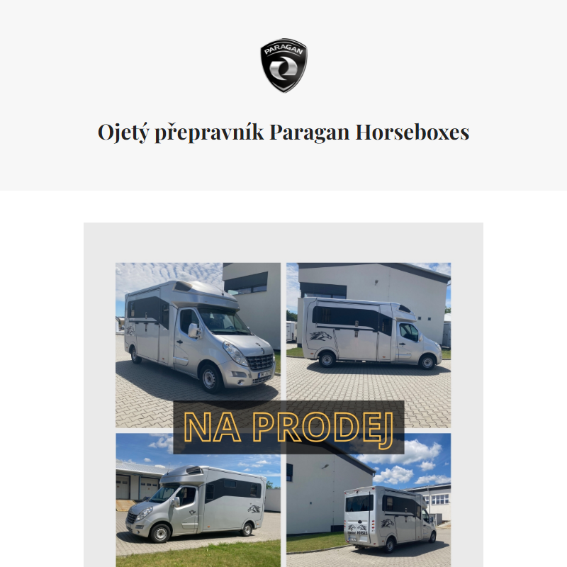 Ojeté vozidlo Paragan Horseboxes