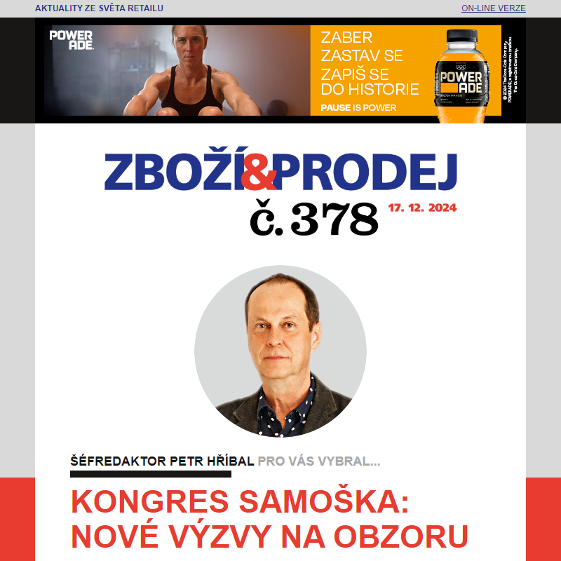 Zboží&Prodej č. 378: Kongres Samoška – nové výzvy na obzoru... a další zprávy