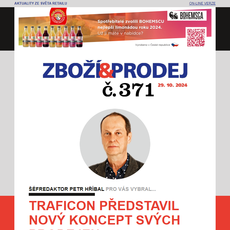 Zboží&Prodej č. 371: Traficon představil nový koncept prodejen... a další zprávy