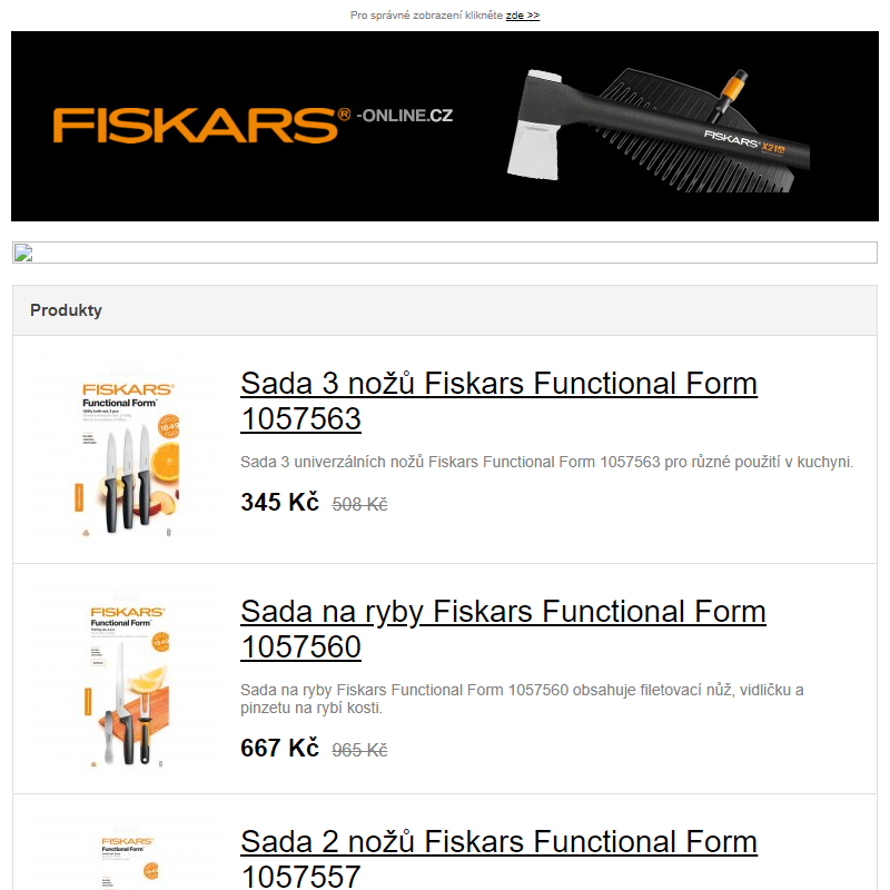 Akční ceny + novinky FISKARS