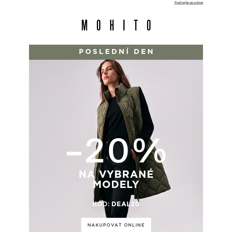 POSLEDNÍ CHVÍLE PRO -20% _