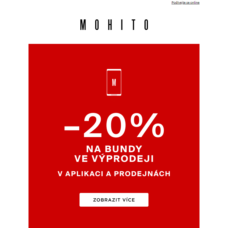 NAVÍC -20% na bundy ve výprodeji __