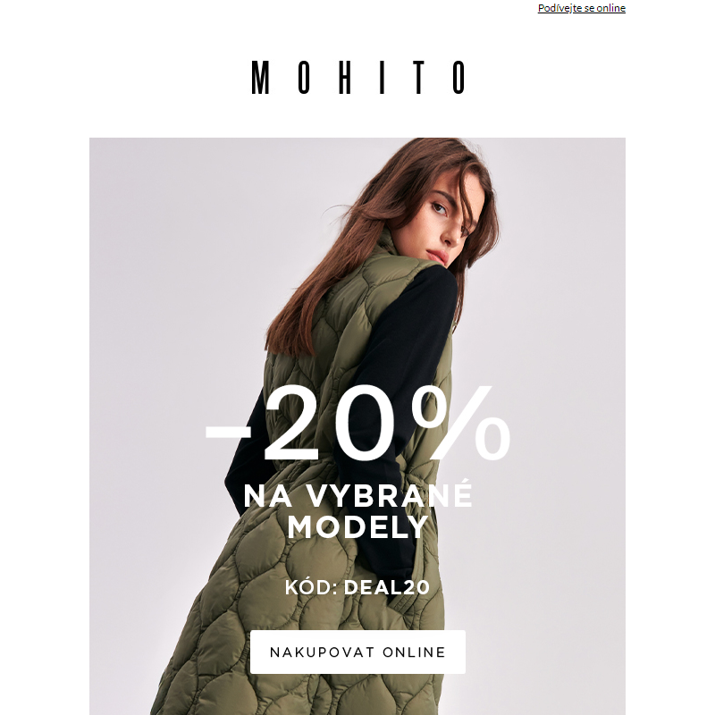 ULOVTE SI -20% NA VYBRANÉ PRODUKTY _