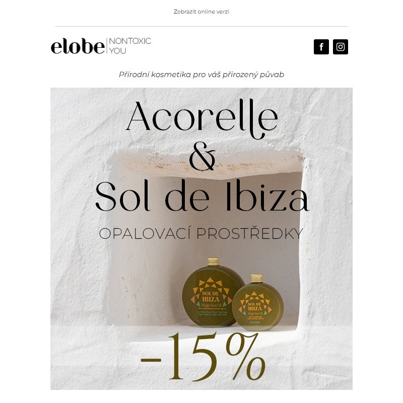 __ Sleva 15% na opalovací krémy SOL de IBIZA a ACORELLE