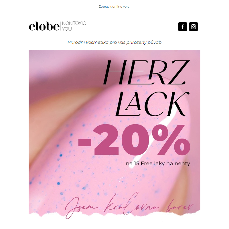 Týden s HERZLACK - sleva 20% na 15Free laky na nehty