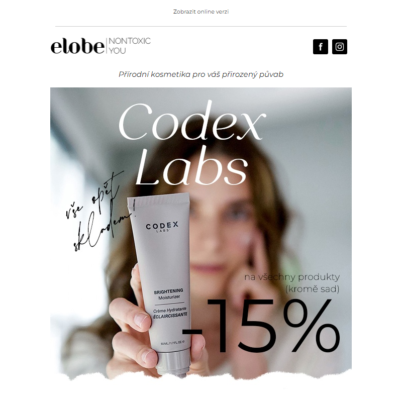 Týden s CODEX LABS - sleva 15% na produkty | vše opět skladem