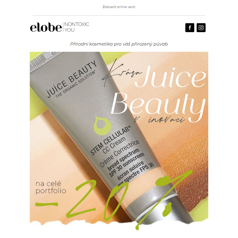 Týden s JUICE BEAUTY - sleva 20% na celé portfolio