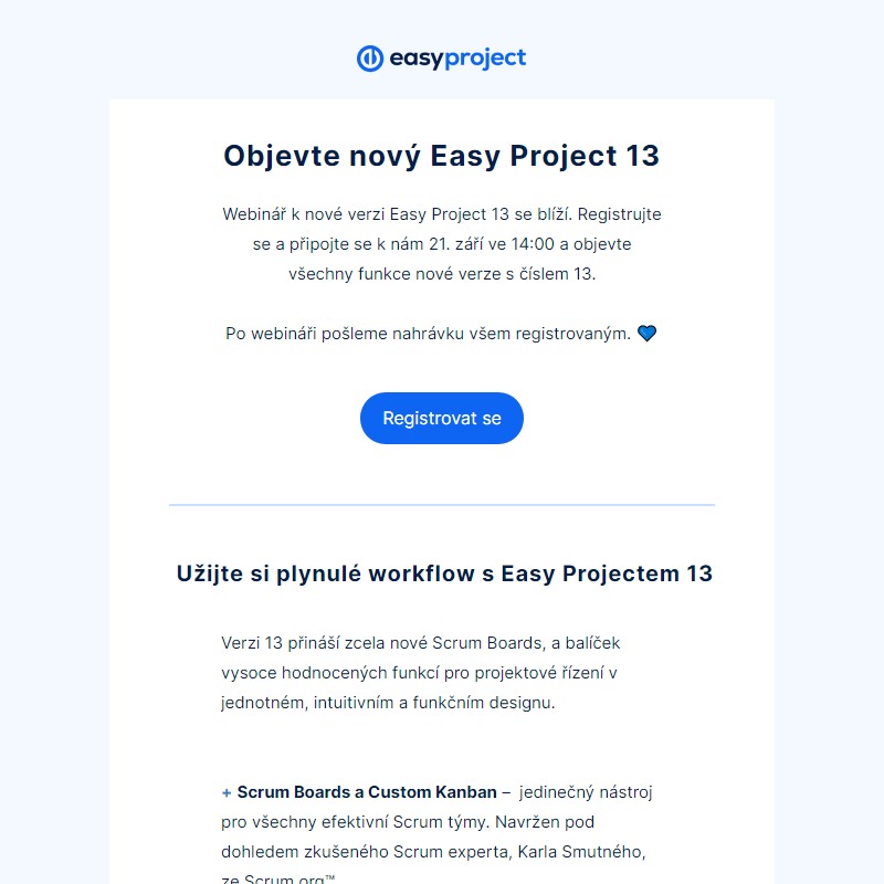 Objevte nový Easy Project 13