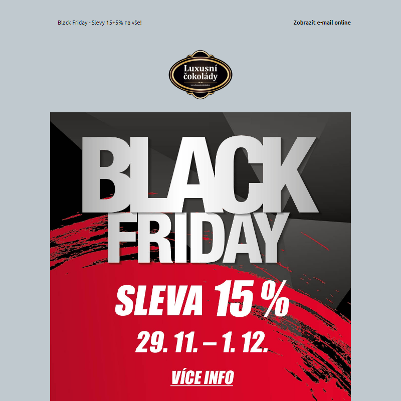 EXTRA SLEVA 15+5% na vše