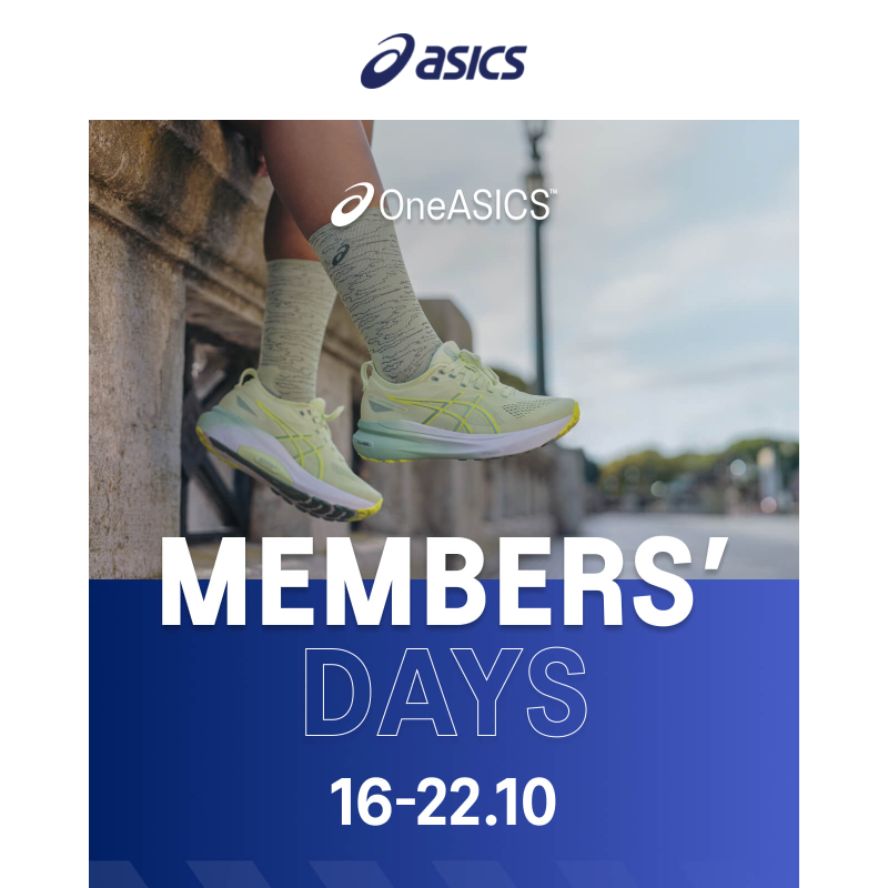 Become a OneASICS™ member for a chance to win a pair of shoes.