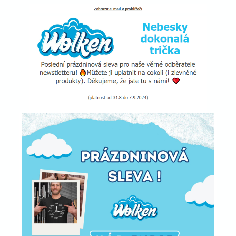 __ 15% sleva na trička!! __ | Wolken.cz Nebesky dokonalá trička