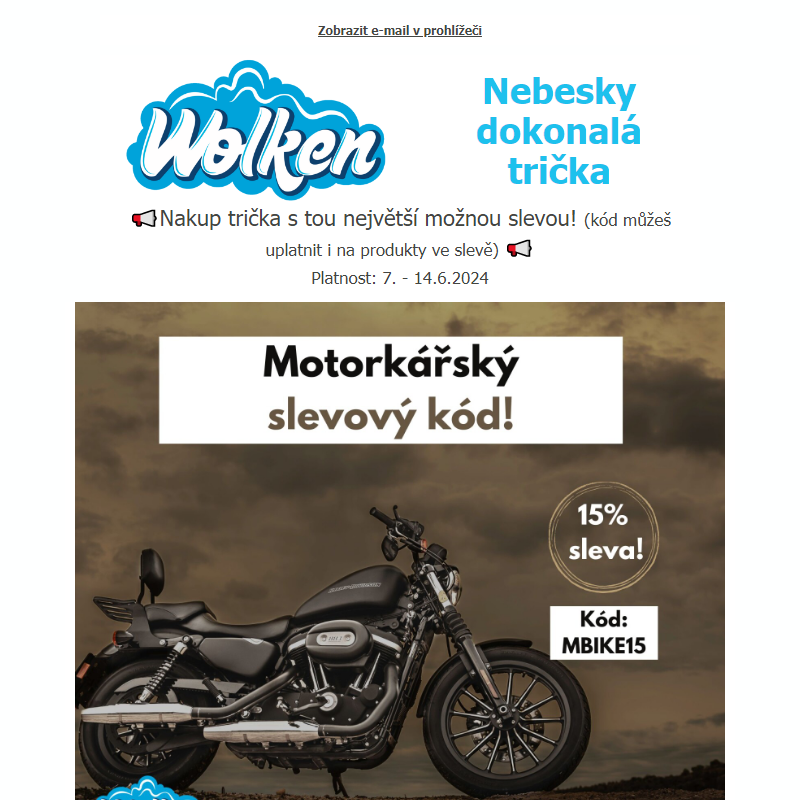 ___ Motorkářská sleva 15%! ___