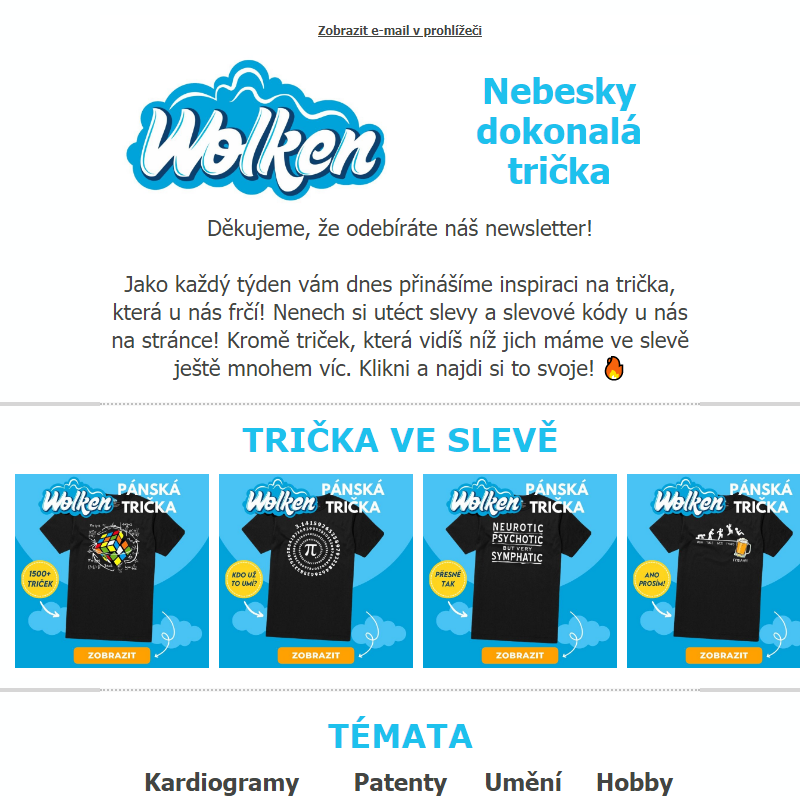 _ Nejlepší trička ve slevě! _| Wolken.cz Nebesky dokonalá trička