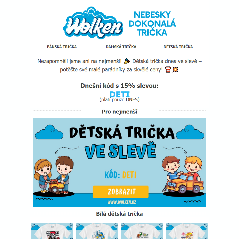 Black Friday slevy na dětská trička! _