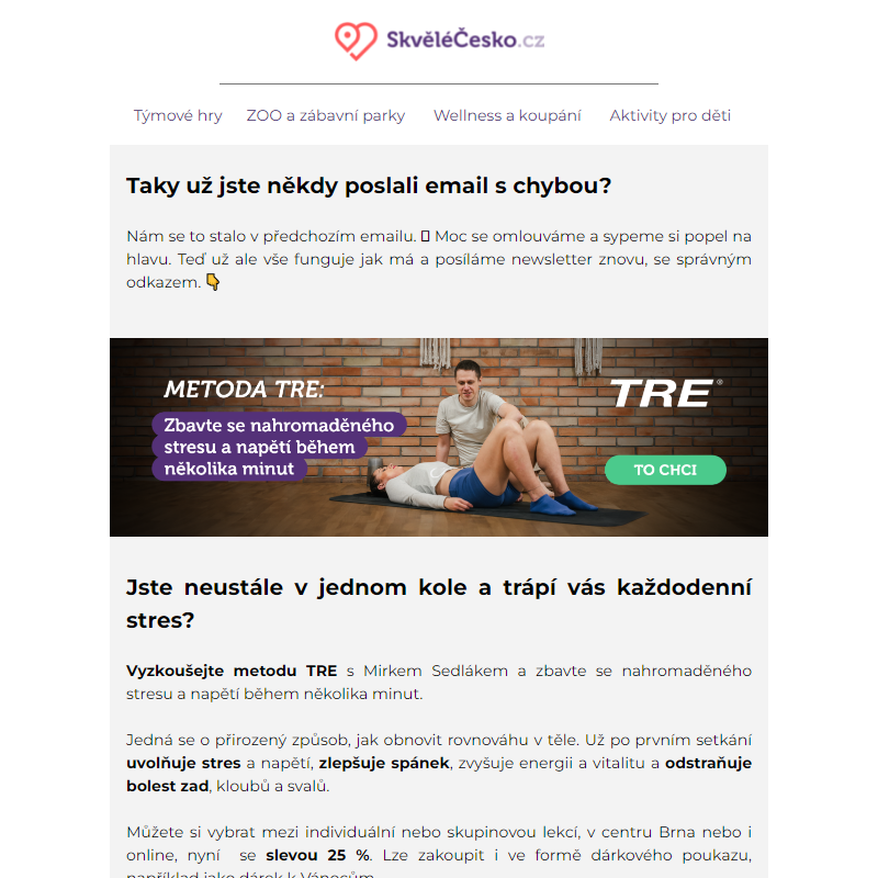 Prosím, omluvte naši chybu v předchozím emailu _ | Soutěž o lekci zdarma _