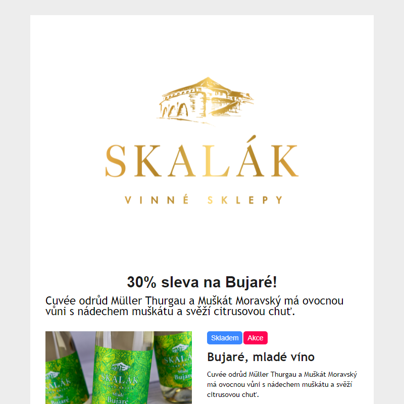 30% sleva na Bujaré!