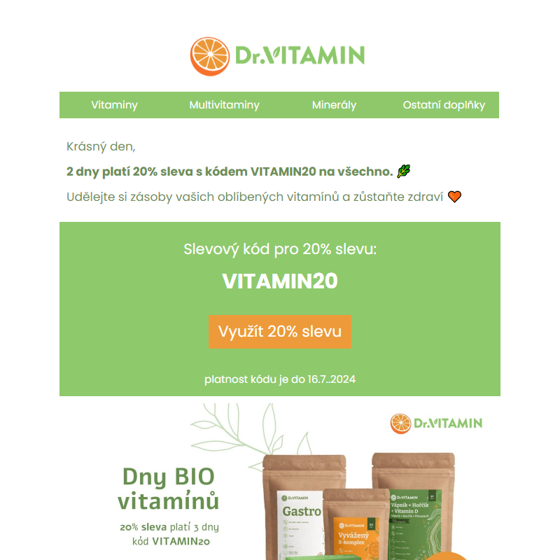 Dny vitamínů - 20% na vše! _