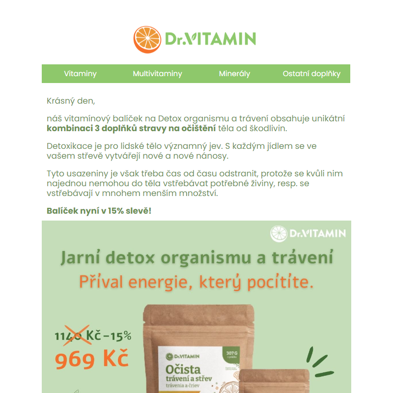 15% sleva na detox balíček _