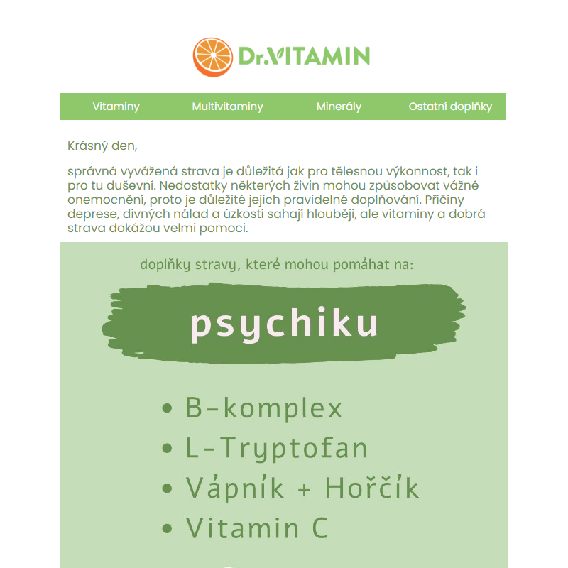 Jak podpořit psychiku vitamíny?_